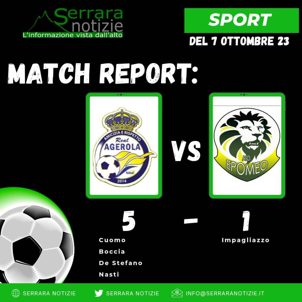 Sport C5- il campionato inzia con la sconfitta dell’Epomeo per 5-1 contro&nbsp;l’Agerola