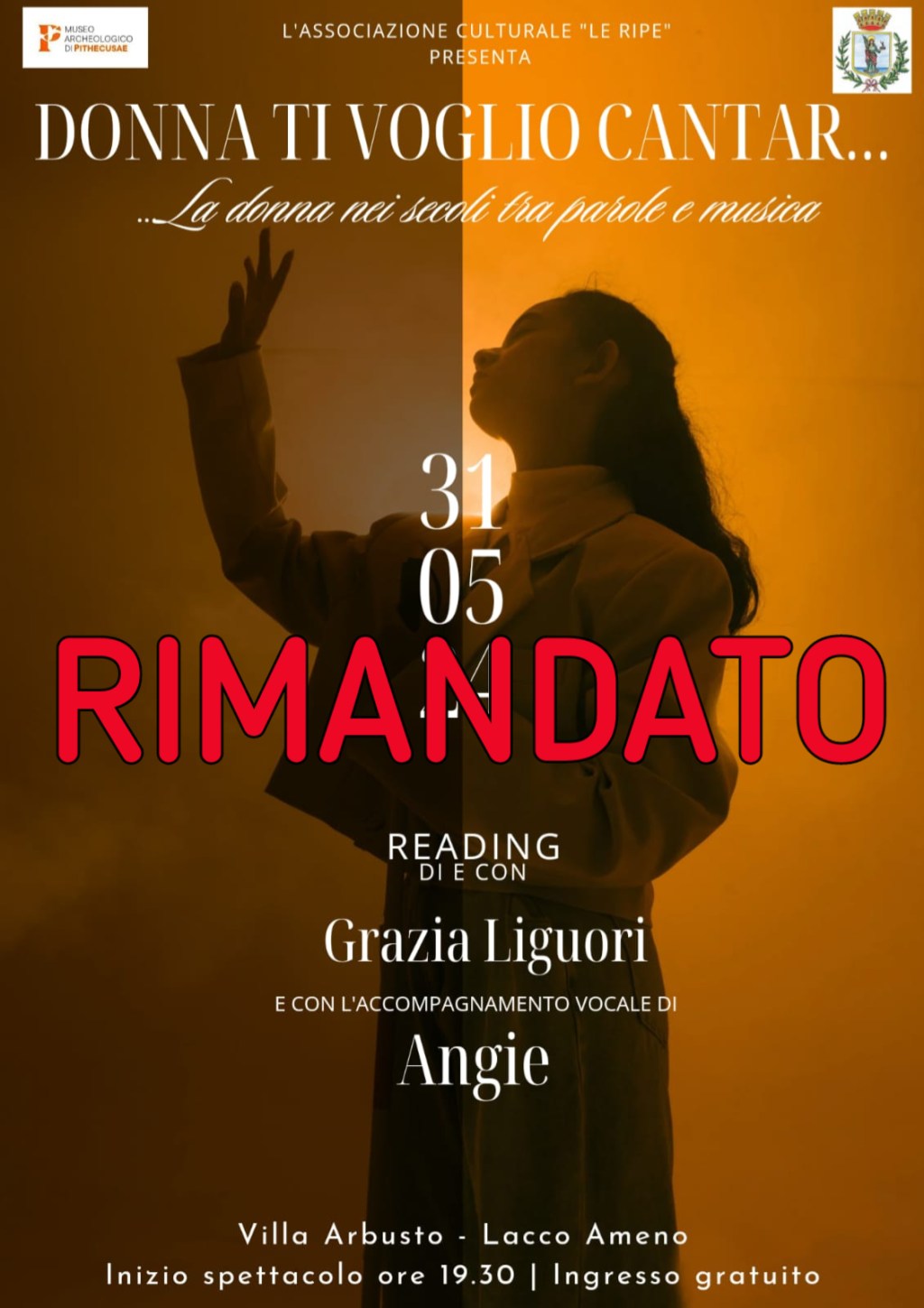 Evento Donna Ti Voglio Cantar&nbsp;RIMANDATO