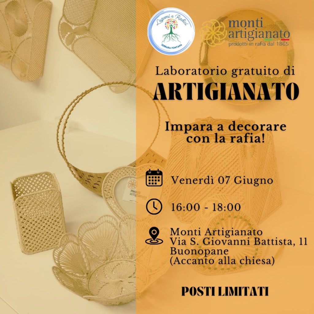 Laboratorio di Artigianato&nbsp;Gratuito