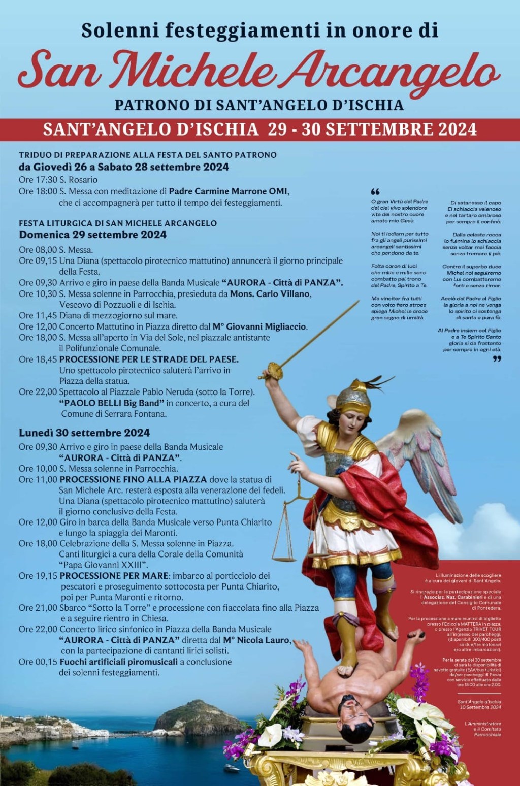 Solenni festeggiamenti in onore di San Michele Arcangelo Patrono di Sant’Angelo d’Ischia: il&nbsp;programma