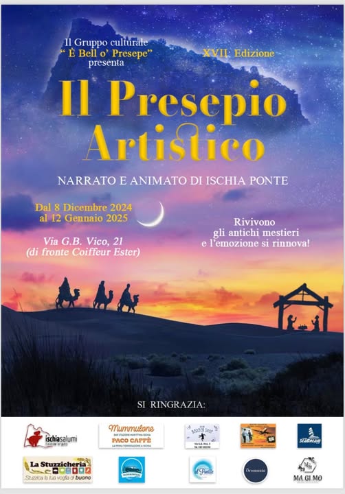 Si rinnova la tradizione del Gruppo Culturale “E’ Bell ò Presepe” con il Presepe Artistico narrato e animato di Ischia&nbsp;Ponte