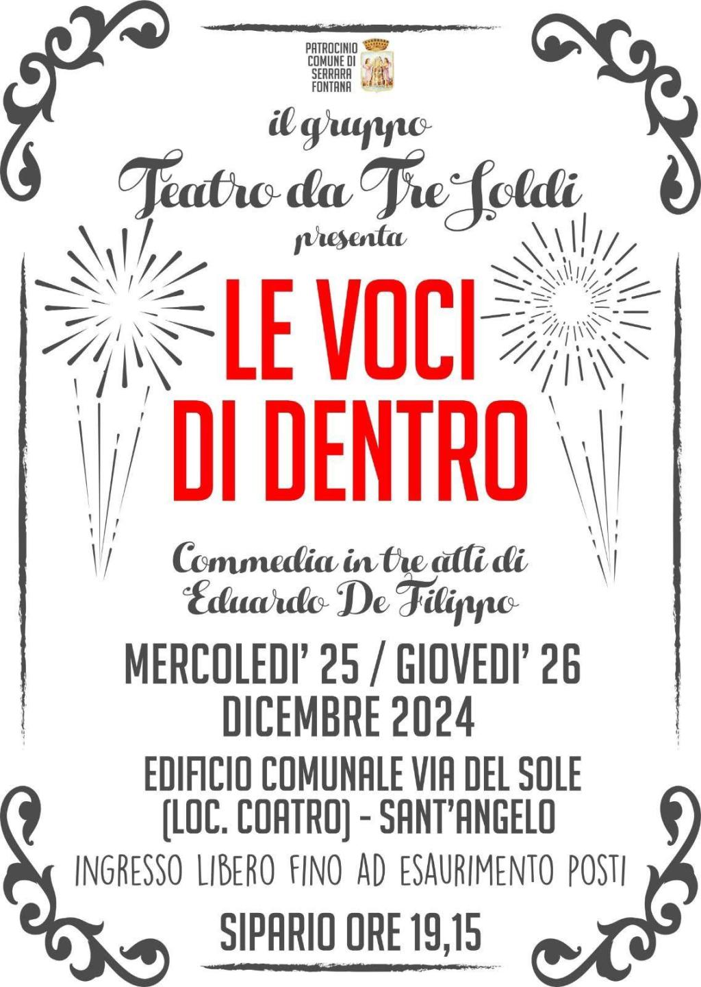 “Le Voci Dentro” di Eduardo De Filippo: una commedia intramontabile interpretata dal gruppo “Teatro da Tre&nbsp;Soldi”