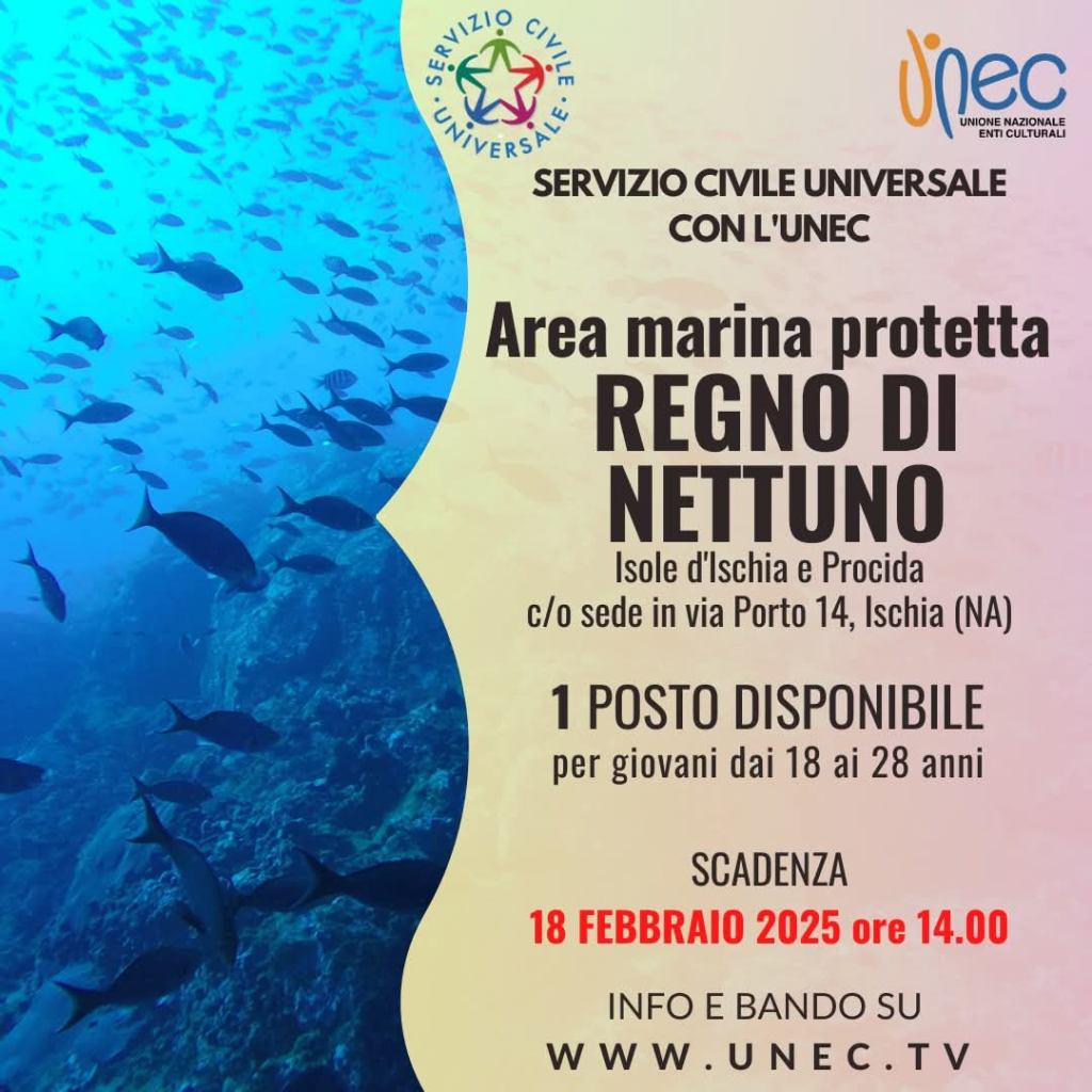 Servizio Civile Universale: Un’opportunità nell’Area Marina Protetta “REGNO DI&nbsp;NETTUNO”