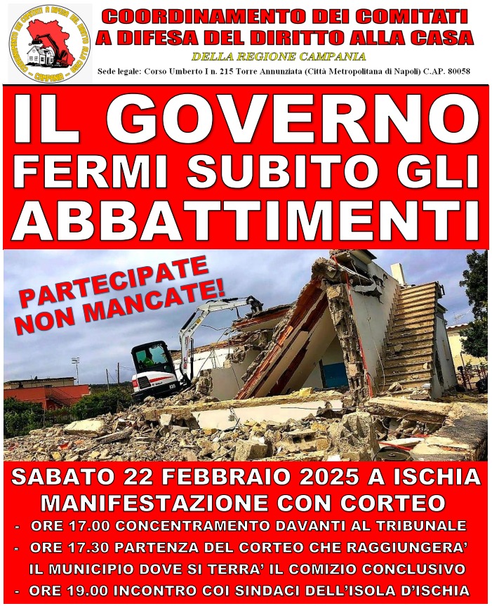 Campania, cresce la mobilitazione contro gli abbattimenti: nuovo corteo il 22 febbraio a&nbsp;Ischia