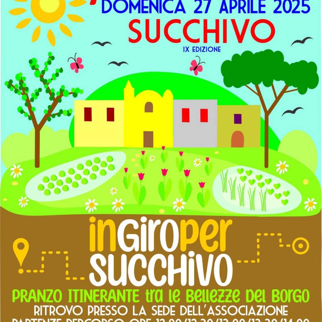 In Giro per Succhivo: torna la passeggiata del gusto e della bellezza nel borgo di&nbsp;primavera