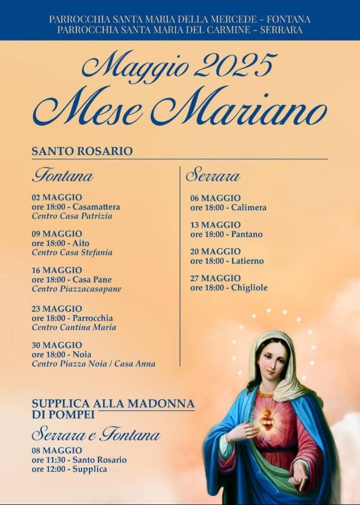 Maggio 2025 – A Serrara e Fontana il Mese Mariano tra fede e&nbsp;comunità
