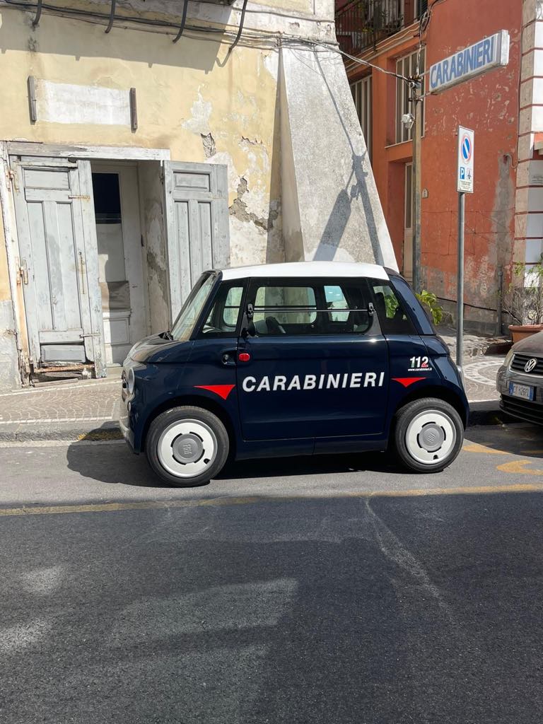 Carabinieri Barano, ecco la Fiat Topolino elettrica