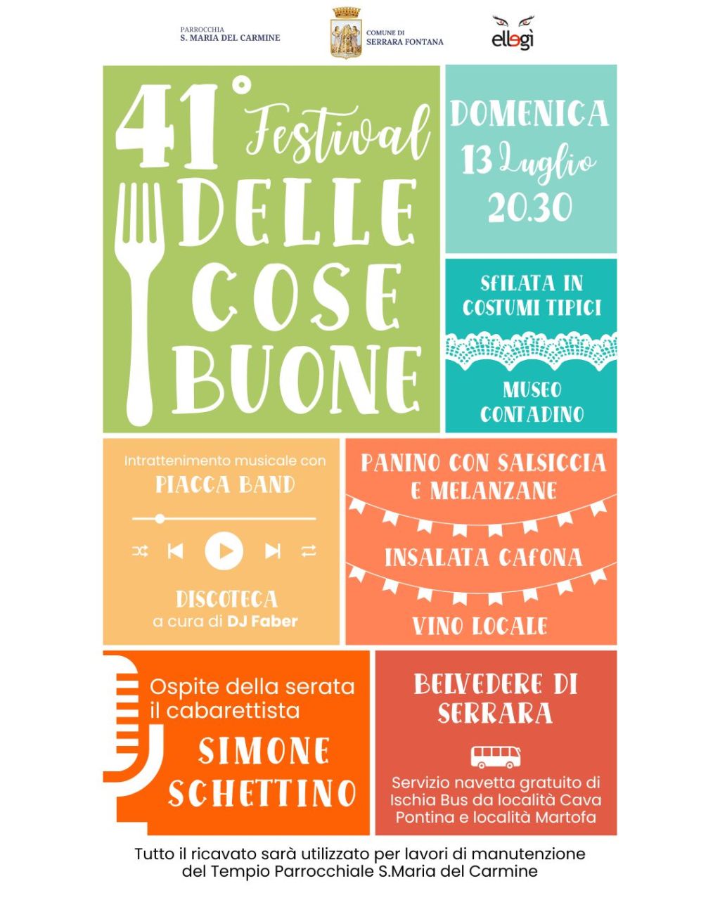 Serrara Fontana, il Festival delle Cose Buone è confermato: appuntamento stasera al Belvedere con Simone Schettino