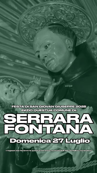 Questua per San Giovan Giuseppe 2025: domenica 27 luglio tappa a Serrara&nbsp;Fontana