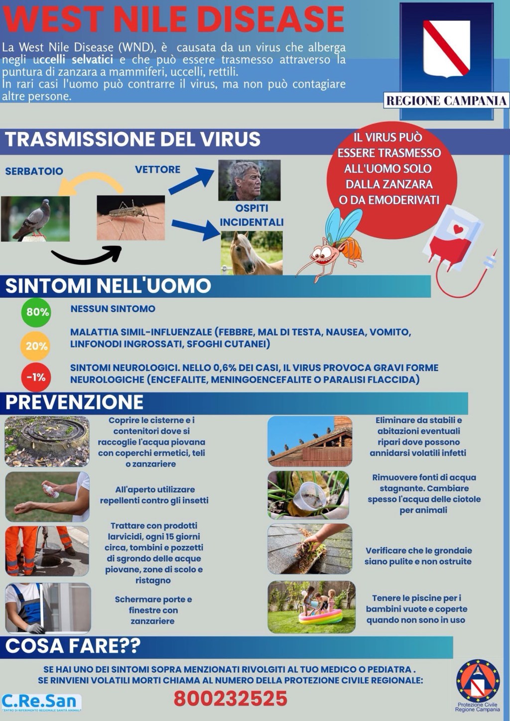 West Nile: anche Serrara Fontana attiva la&nbsp;prevenzione