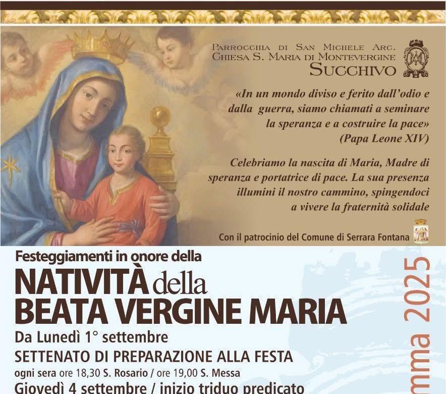 A Succhivo i festeggiamenti per la Natività della Beata Vergine&nbsp;Maria
