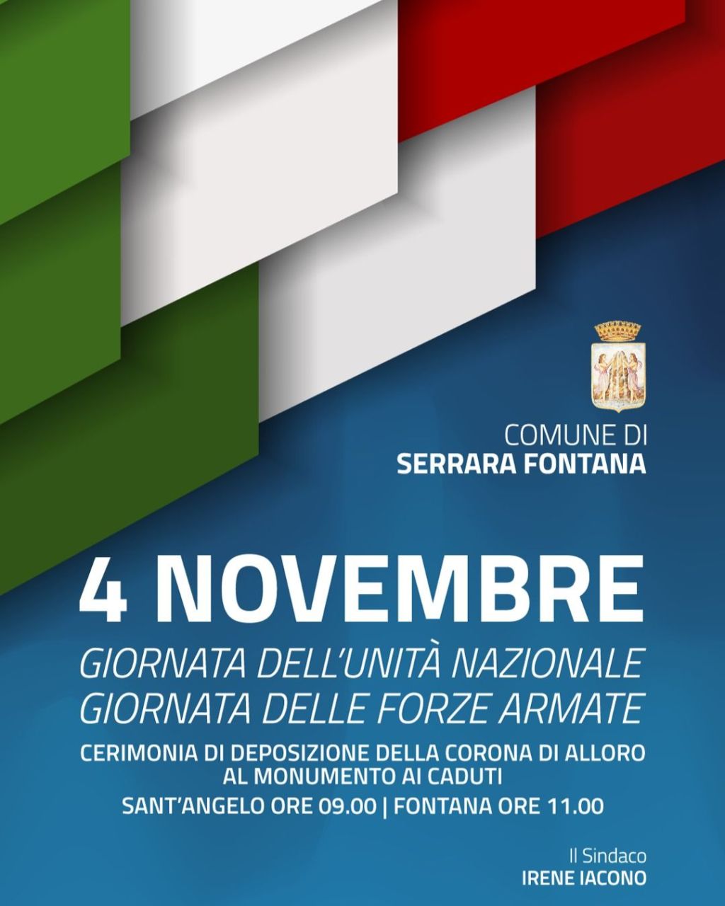 🇮🇹 Serrara Fontana celebra il 4 Novembre: memoria, unità e&nbsp;riconoscenza