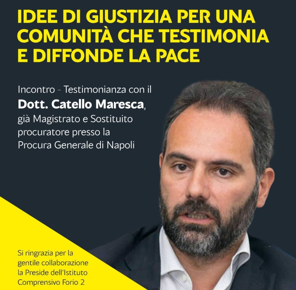 Idee di giustizia per una comunità che testimonia e diffonde la pace: a Panza l’incontro con il Dott. Catello&nbsp;Maresca