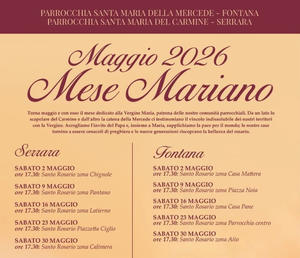 Vivere il mese mariano nella parrocchia di Serrara&nbsp;Fontana