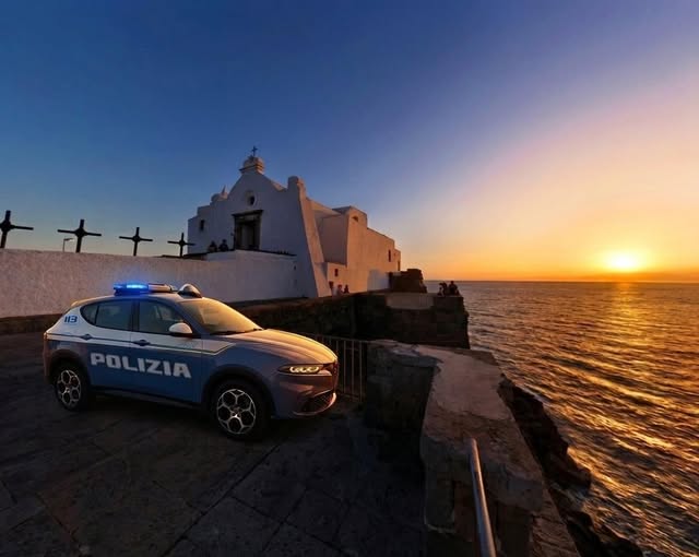 Suggestiva buona serata della Polizia dalla Chiesa del Soccorso di&nbsp;Forio