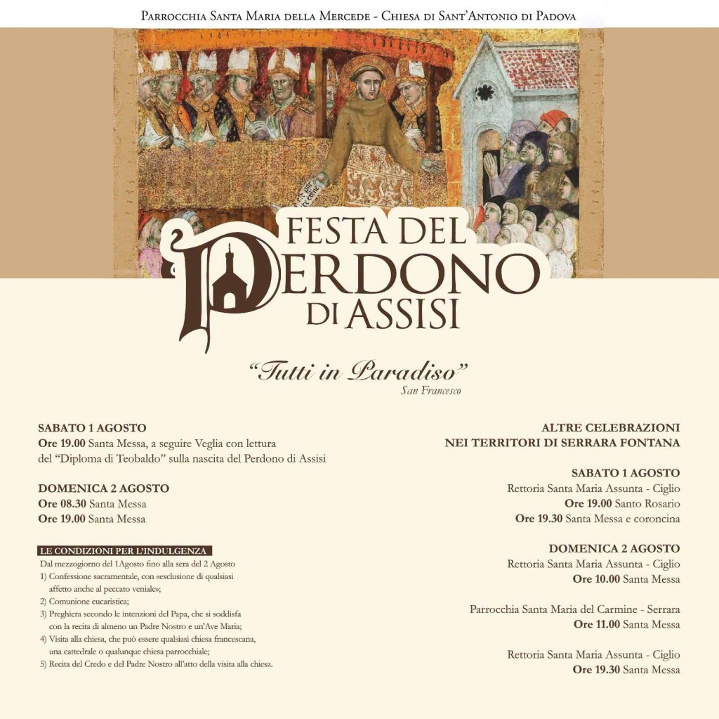 Fontana si prepara a vivere il Perdono di Assisi nella Chiesa di Sant’Antonio in Piazza IV&nbsp;Novembre